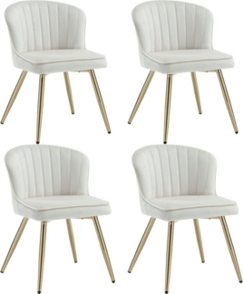 WAHSON OFFICE CHAIRS Esszimmerstuhl 2er Set, Gebogene Linie Rückenlehne, Küchenstuhl mit goldenem Fuß (4 St)