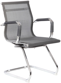 Dmora Stuhl Balvano, Büro-Wartezimmersitz mit Armlehnen, Ergonomischer Wartesitz, 62x54h89 cm, Grau