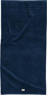 GANT Duschtuch - Premium Towel, Frottee, Bio-Baumwolle, Logo, uni Marine 70x150cm