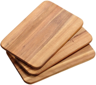 Hochwertige Frühstücksbrettchen 3er Set aus Akazienholz