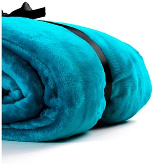 Estexo Kuscheldecke, Flanell Polyester, Blau, 220x240 cm