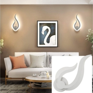 WILGOON Wandleuchte 9W LED Wandleuchte Wandlampe Innen Modern Wandlampe Flammenform Acryl, LED fest integriert, Warmweiß, LED Wandleuchte,Innen Modern Wandlampe, Flurlampen