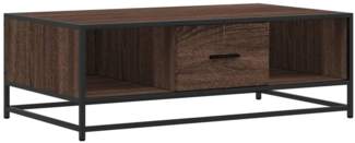 vidaXL Couchtisch Braun Eichen-Optik 100x57x35 cm Holzwerkstoff Metall 848763