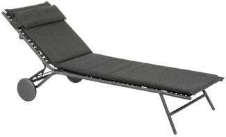 Outdoor Sonnenliege BAYANNE Onyx / Gestell Titane