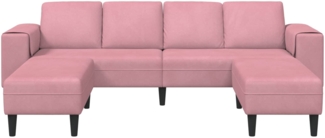 vidaXL Sofa Set Rosa Samt 3335125