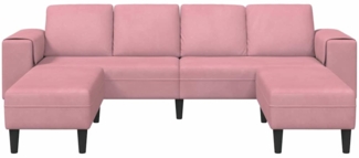 vidaXL Sofa Set Rosa Samt 3335125