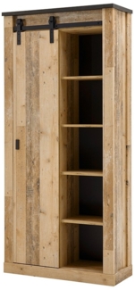 Schrank Shilo / Sherwood , Holzwerkstoff, Metall , Holzfarben , 93 x 201 x 38 cm
