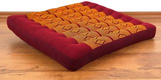 livasia Sitzkissen Sitzkissen 50 cm, vegan und handgefertigt, 50x50x6cm, Kapok