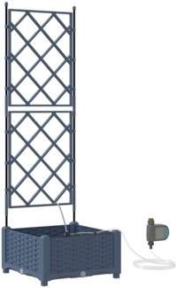 vidaXL Gartenpflanzer Grau 40 x 40 x 126 cm Stahl 42002871