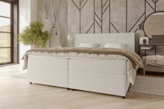 99rooms Kira Boxspringbett Cordstoff POSO Greige 160x200 cm