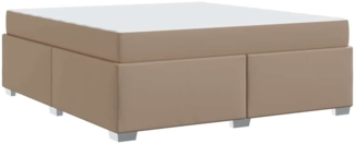 vidaXL Bettrahmen mit Matratze Cappuccino 180 x 200 cm Stoff 3399249
