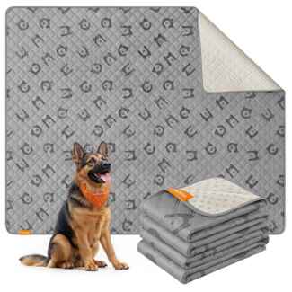 Feandrea Wasserdichte Hundedecke, Decke, 208 x 173 cm, Autoschondecke für Haustiere, Sofaschutz, maschinenwaschbar, rutschfeste Unterseite, Stepp-Design, taubengrau