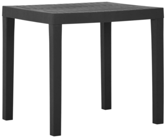 vidaXL Gartentisch Grau 79x65x72 cm Kunststoff 315843