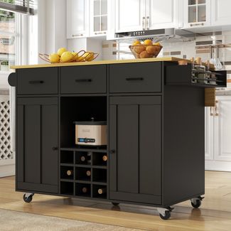 Kommode H 91,5 x T 39,5 x B 124 cm, klappbare Tischplatte 65 cm, 3 Schubladen, Weinfach, MDF, schwarz