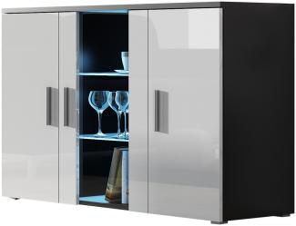 99rooms Saho S VII Kommode 80x120x41 Schwarz Weiß