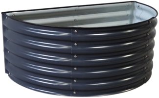 osoltus Hochbeet Gartenbeet Pflanzbeet halbrund aus Metall 105x60x43cm