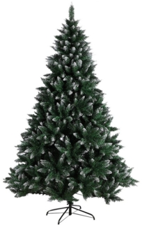 JEOBEST Künstlicher Weihnachtsbaum Christbaum Realistischer und Naturgetreuer mit Schnee-Effekt, 1.2 /1.5/ 1.8/ 2.1/2.4M auswählbar, Schneebaum mit Metall Baumständer