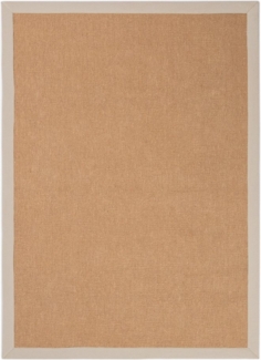 carpetfine Sisalteppich Sisal, auch als Läufer erhältlich, rechteckig, Höhe: 5 mm, mit farbiger Bordüre, Anti Rutsch Rückseite, viele Größen, Wohnzimmer