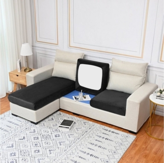Rosnek Sofahusse 1-4Sitze, Stretch, Samt, Couch Sitzbezug, Sofa Sitzkissenbezug, Sitzkissenschutz Abdeckung