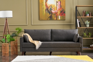 3-Sitzer-Schlafsofa, 'Bella', 85 x 81 x 208, Anthrazit