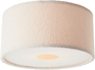 BRILLIANT flauschiger Teddystoff, 23 x 45 cm, 3 x E27, Textil, beige flauschiger Teddystoff, 23 x 45 cm, 3 x E27, Textil, beige