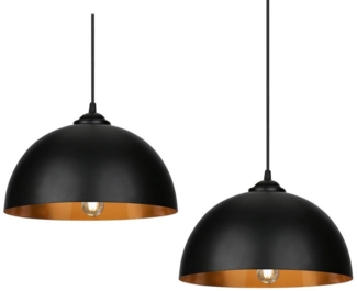 Clanmacy Pendelleuchte 2er Lampenschirm Industrielle Vintage Retro für Esszimmer, ohne Leuchtmittel