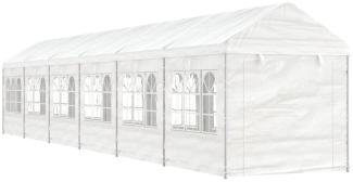 vidaXL Pavillon mit Dach Weiß 13,38x2,28x2,69 m Polyethylen 3155482