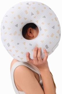 Coonoor Microfaserkissen Piercing Ohrloch-Kissen, Donut Kissen Piercing mit Ohrloch, Seitenschläferkissen, Kissen Seitenschläfer