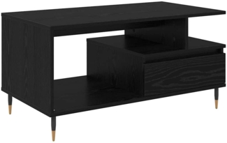 Couchtisch, Sofatisch Schwarz Eichen-Optik 90 x 49 x 45 cm Holzwerkstoff