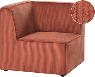 Eckmodul LEMVIG Cord Dunkelrot linksseitig