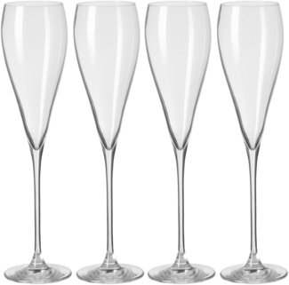 Fink Champagnerglas PREMIO, Glas, Sektglas, Champagnerflöte, 4er Set, transparent