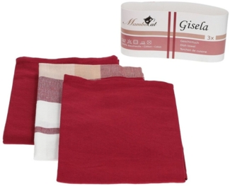 MamboCat Geschirrtuch 3er Set Gisela Rot Geschirrtücher