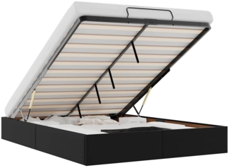 vidaXL Ottoman-Bett ohne Matratze Schwarz 140x190 cm Kunstleder 3310799