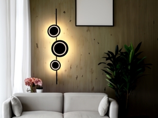 ECO Light 9310 PL-3 NERO LED Wandleuchte PLANETARIUM schwarz matt 3000K dimmbar