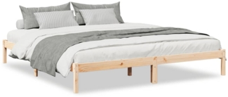 vidaXL Extra langes Massivholzbett ohne Matratze 200x220 Kiefernholz 852426