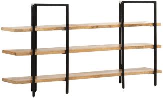 vidaXL Bücherregal mit 3 Regalböden 160x31x80 cm Mango Massivholz 286604