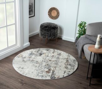 Myflair Möbel & Accessoires Teppich My Joy, rund, Höhe: 8 mm, Kurzflor, Scandi-Design, besonders weich durch Microfaser