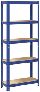 vidaXL Lagerregal mit 5 Böden Blau Stahl & Holzwerkstoff 4016940