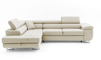 NEXT COLLECTION Ecksofa Wild, Verstellbare Kopfstützen, Schlaffunktion, Bettzeugcontainer