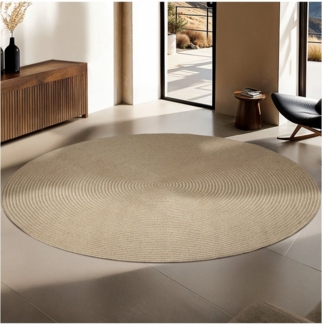 tectake Teppich Geflochtener Teppich, rund, Höhe: 0,50 mm, Ø 160 cm