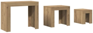 Couchtische, Sofatische 3 Stk. Artisan-Eiche Holzwerkstoff