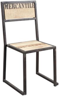 Stuhl Mango 45x46x92 natur bedruckt FACTORY #109, 2er Set