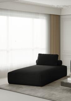 Chaiselongue Sezlong Liege CELES in Stoff Opera Velvet Schwarz