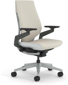 Steelcase Gesture Ergonomischer Bürostuhl mit 360° Armlehnen und 3D-Live Back Lumbalstütze Beige, 66 x 62.5 x 104