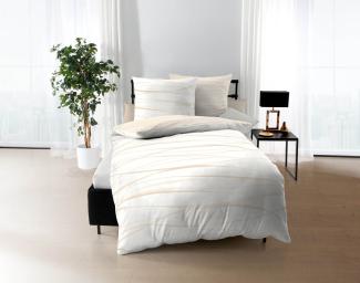 Kaeppel Wendebettwäsche Motion, Mako-Satin, 2 teilig, Mit feinen Wellenlinien