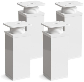 sossai® Möbelfuß Design-Möbelfüße, 4er & 8er Set, höhenverstellbar MFV1, Farbe: Weiß, (4-St), Farbe: Weiß