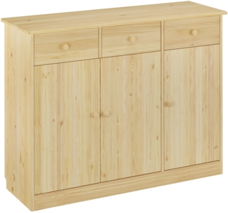 Erst-Holz 90. 50-25 Highboard Kommode Anrichte Kiefer Sideboard natur 3 Schubladen, 3 Türen
