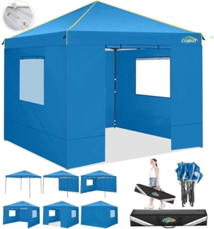 COBIZI Pavillon 3x3 Wasserdicht Stabil Faltpavillon Pop Up UV-Schutz