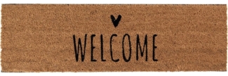 Clayre & Eef Fußmatte Fußmatte WELCOME natur mit schwarzer Schrift und Herz 75x22 cm Kokos PV