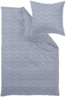 Curt Bauer Mako-Brokat-Damast Bettwäsche 2 teilig Bezug ca. 155/220 + Kissenhülle 80/80 cm 9036-0245 Silence aqua